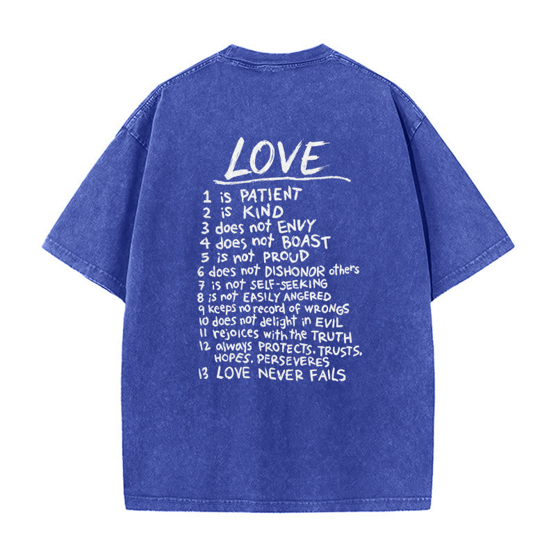 Christianartworkshop T-shirt unisexe délavé « Aimer comme Jésus » 1 Corinthiens 13 - image 23