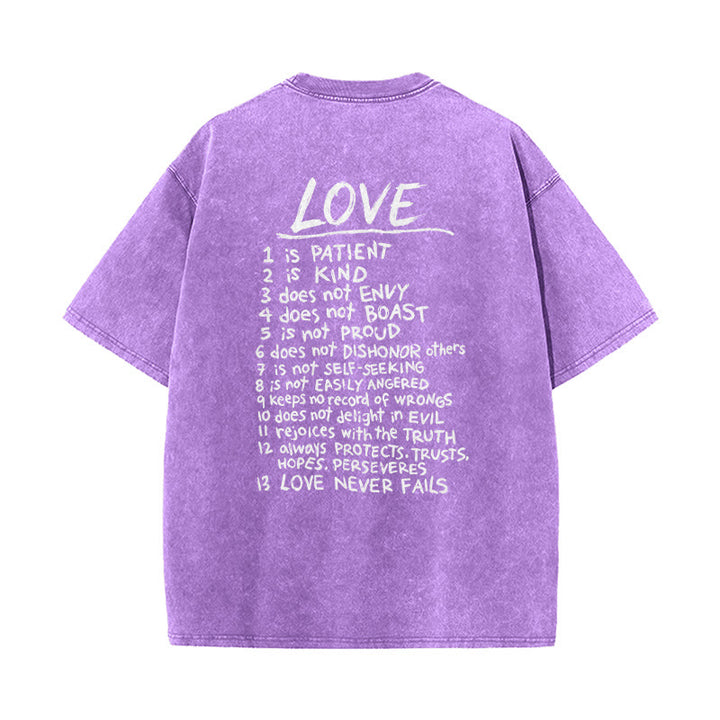 Christianartworkshop T-shirt unisexe délavé « Aimer comme Jésus » 1 Corinthiens 13 - image 20