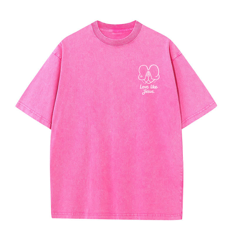 Christianartworkshop T-shirt unisexe délavé « Aimer comme Jésus » 1 Corinthiens 13 - image 16