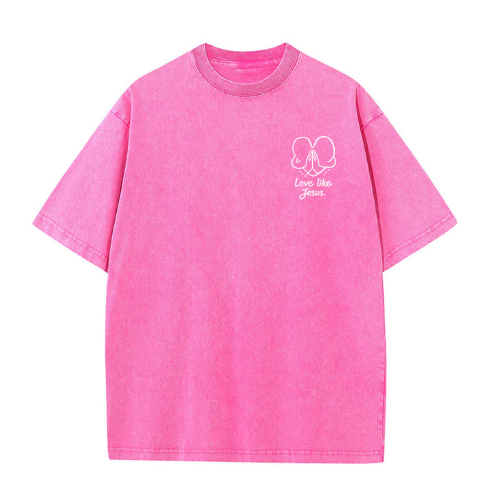 Christianartworkshop T-shirt unisexe délavé « Aimer comme Jésus » 1 Corinthiens 13 - image 16
