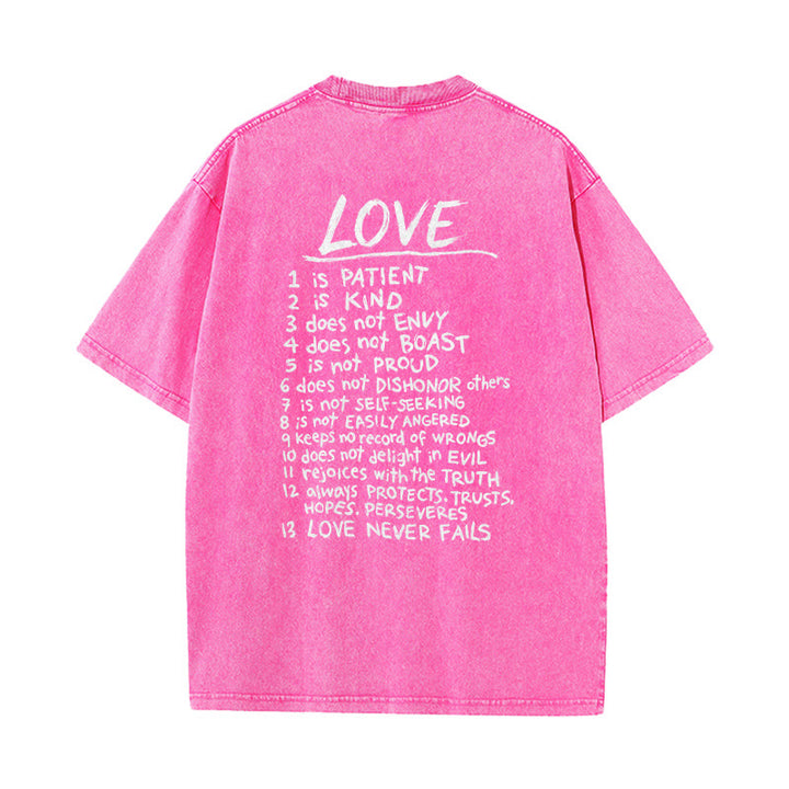 Christianartworkshop T-shirt unisexe délavé « Aimer comme Jésus » 1 Corinthiens 13 - image 17