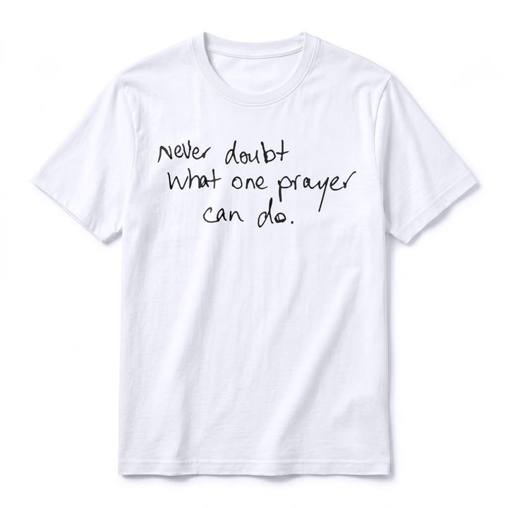 Christianartworkshop T-shirt premium à manches courtes « Ne doutez jamais du pouvoir d'une prière » - image 11