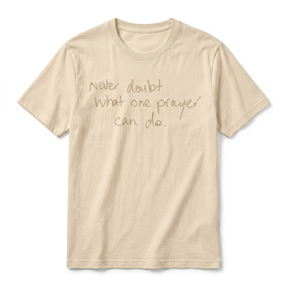 Christianartworkshop T-shirt premium à manches courtes « Ne doutez jamais du pouvoir d'une prière » - image 17