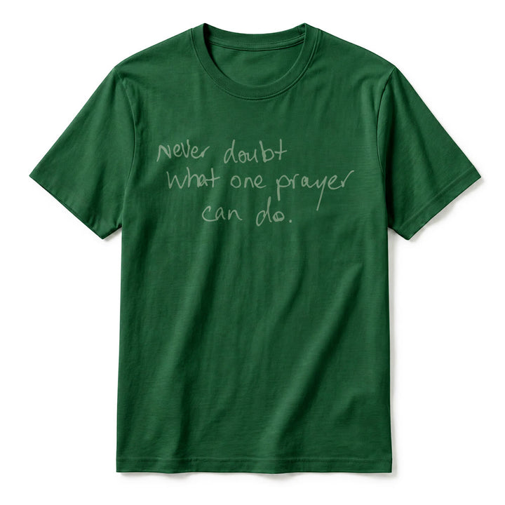 Christianartworkshop T-shirt premium à manches courtes « Ne doutez jamais du pouvoir d'une prière » - image 2