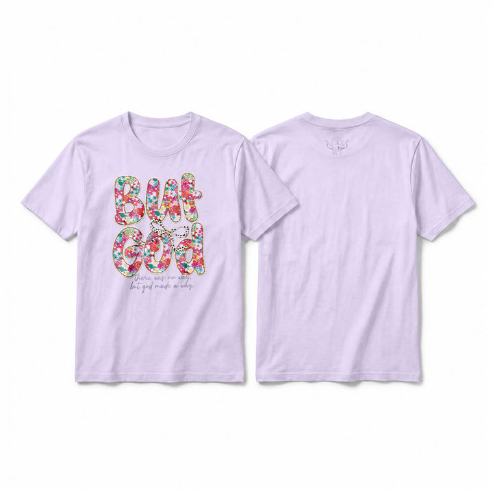 Christianartworkshop T-shirt premium à manches courtes avec inscription florale « Mais Dieu a ouvert un chemin » - Violet - 2XL - image 10