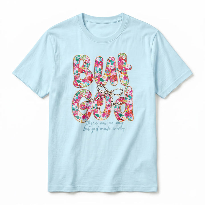 Christianartworkshop T-shirt premium à manches courtes avec inscription florale « Mais Dieu a ouvert un chemin » - image 20