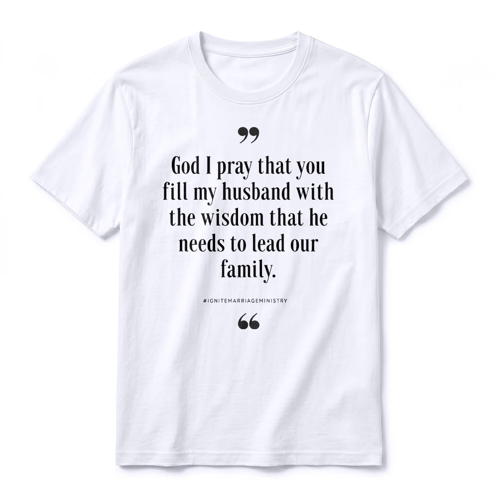 Christianartworkshop T-shirt premium à manches courtes « Seigneur, je te prie de remplir mon mari de sagesse » - image 17