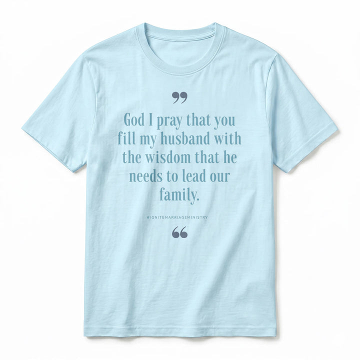 Christianartworkshop T-shirt premium à manches courtes « Seigneur, je te prie de remplir mon mari de sagesse » - image 2