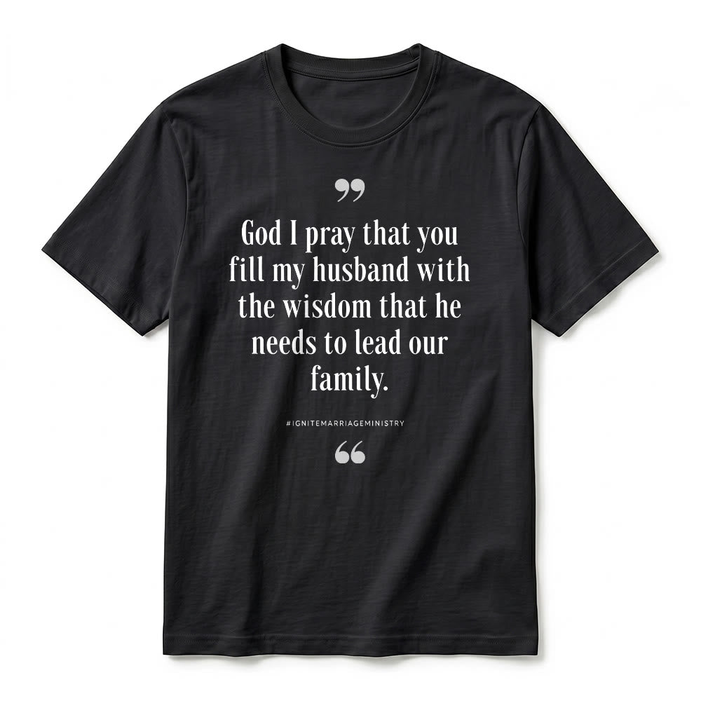 Christianartworkshop T-shirt premium à manches courtes « Seigneur, je te prie de remplir mon mari de sagesse » - image 11
