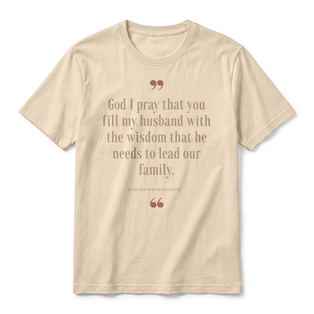 Christianartworkshop T-shirt premium à manches courtes « Seigneur, je te prie de remplir mon mari de sagesse » - image 5