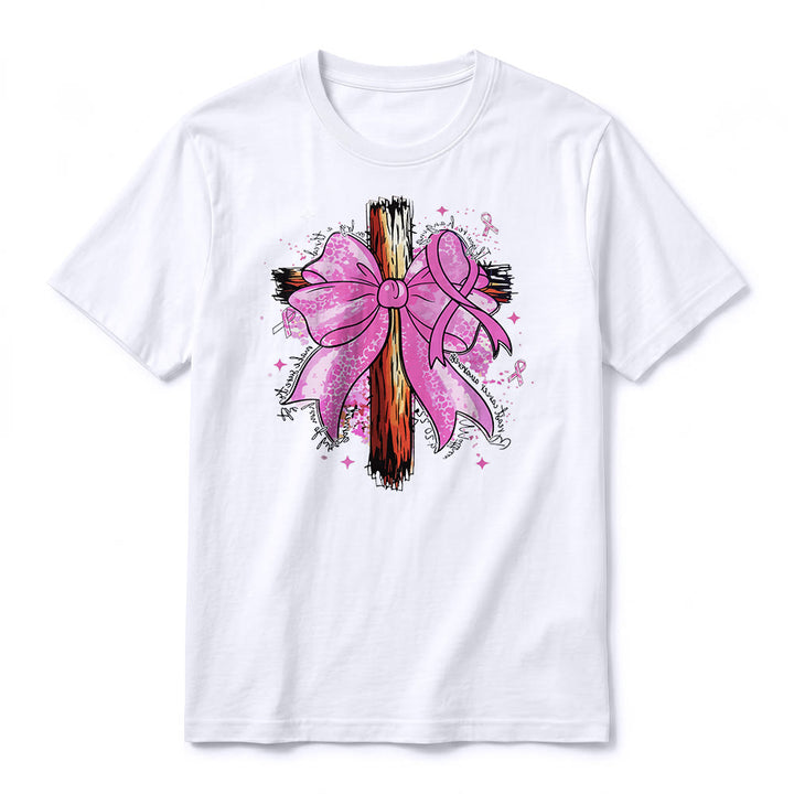 Christianartworkshop T-shirt premium à manches courtes avec croix, ruban et nœud - image 17