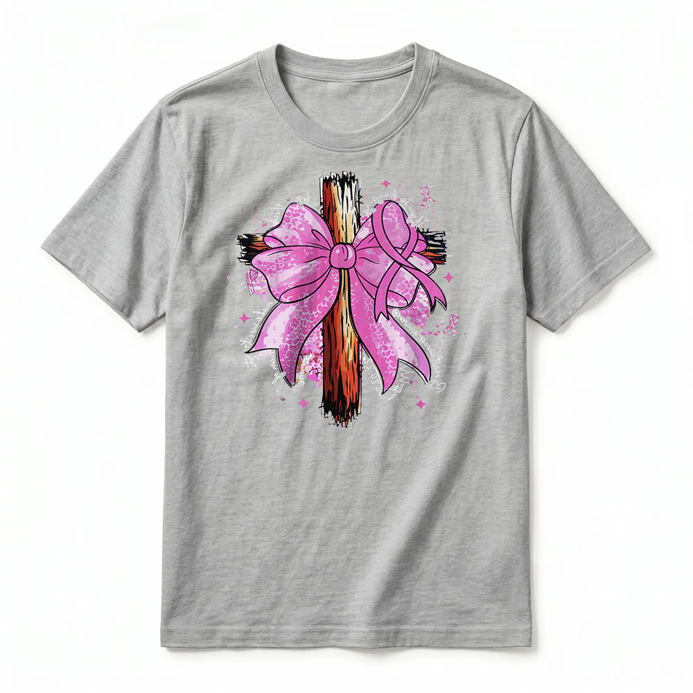 Christianartworkshop T-shirt premium à manches courtes avec croix, ruban et nœud - image 20