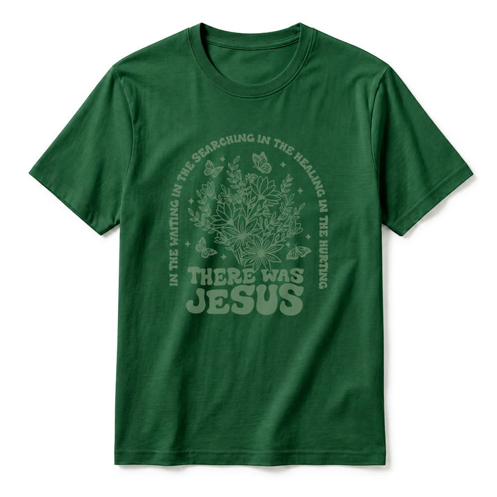 Christianartworkshop T-shirt premium à manches courtes « Il y avait Jésus » à motif floral et papillon - image 5
