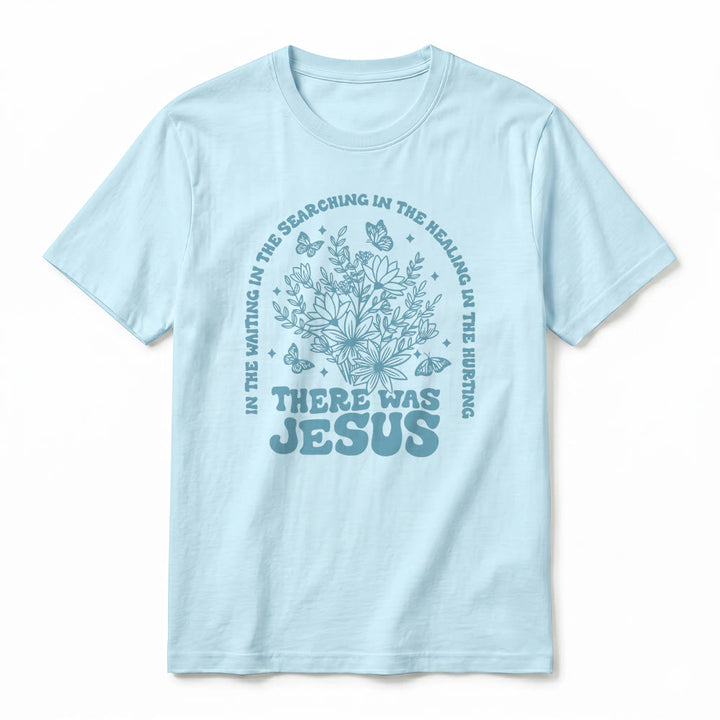 Christianartworkshop T-shirt premium à manches courtes « Il y avait Jésus » à motif floral et papillon - image 8