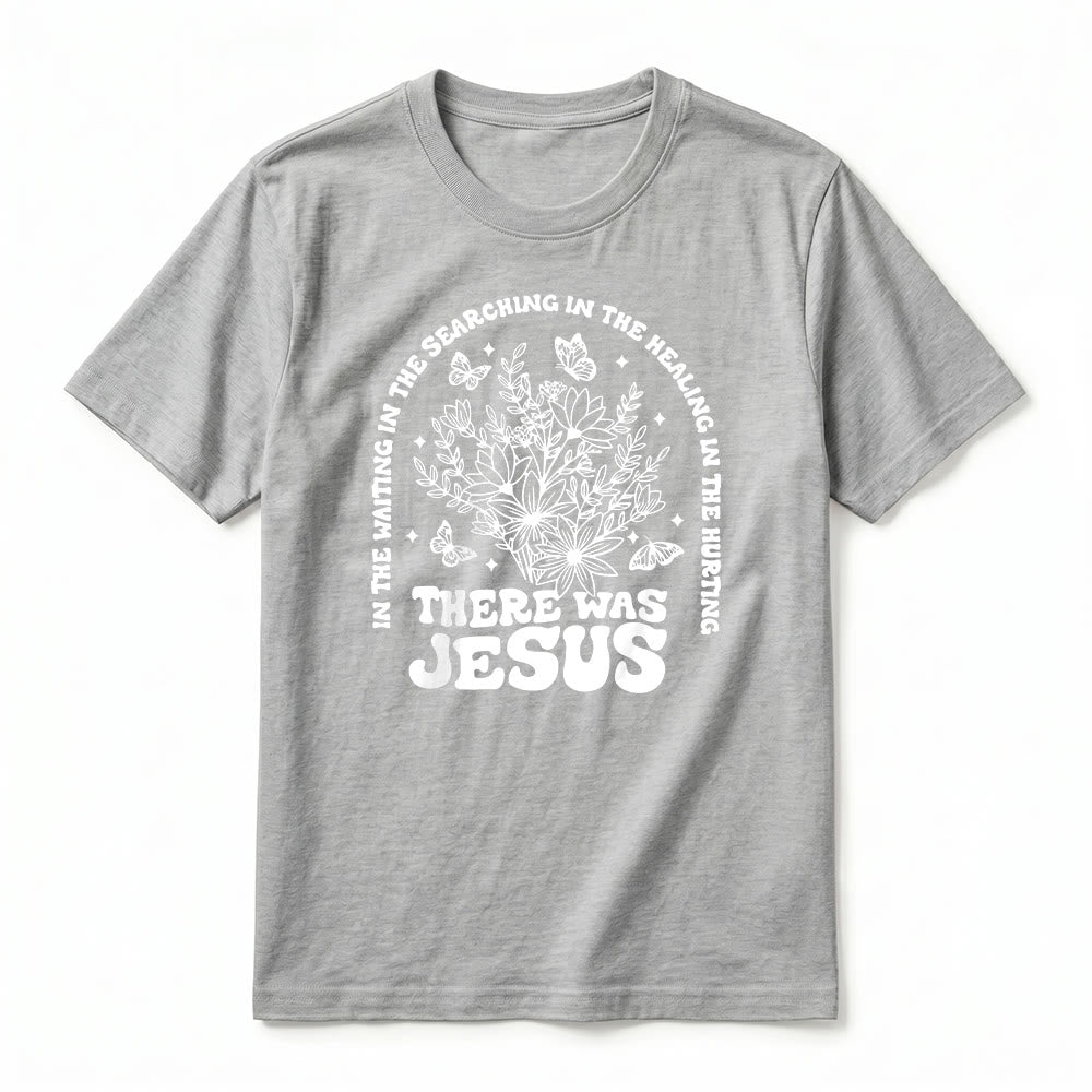 Christianartworkshop T-shirt premium à manches courtes « Il y avait Jésus » à motif floral et papillon - image 20