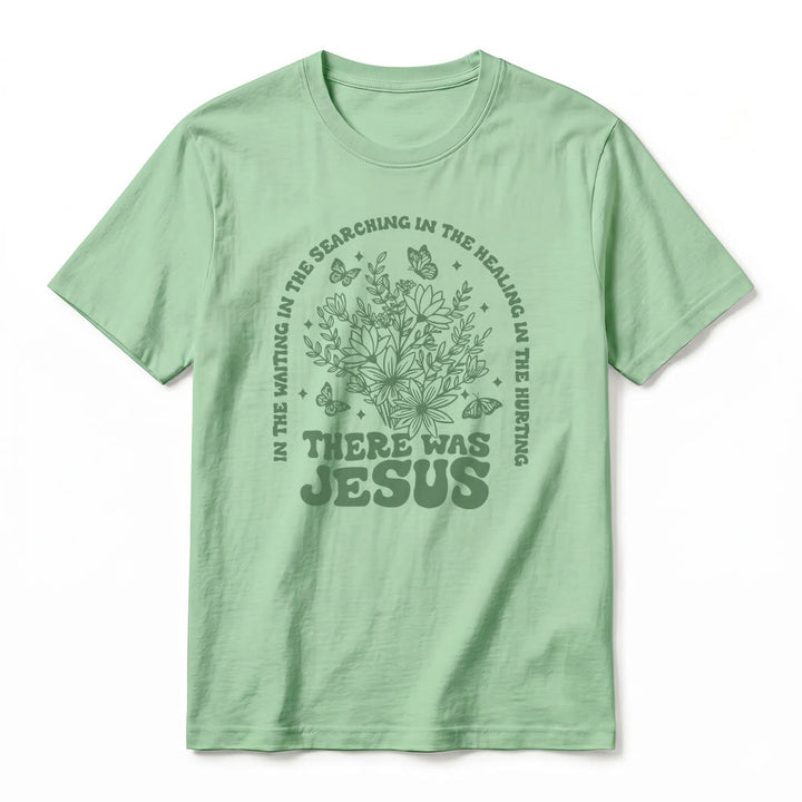 Christianartworkshop T-shirt premium à manches courtes « Il y avait Jésus » à motif floral et papillon - image 23