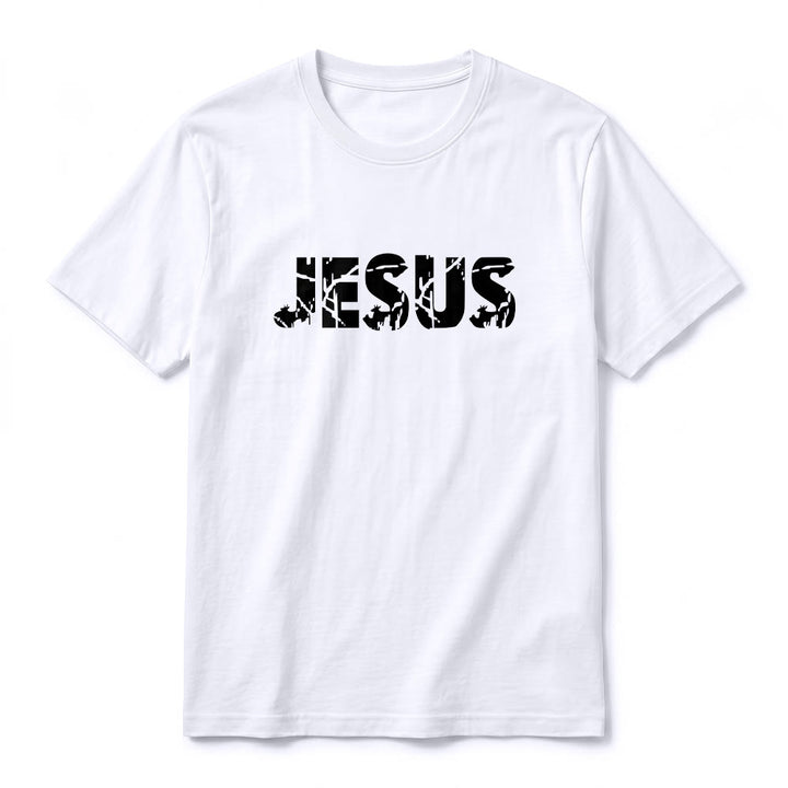 Christianartworkshop T-shirt à manches courtes premium "JÉSUS" Mountain Cross - image 8