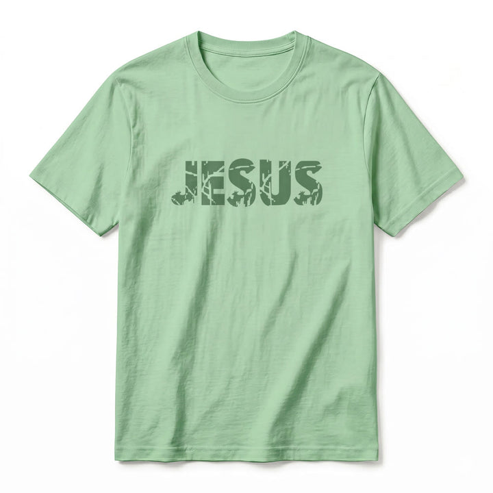 Christianartworkshop T-shirt à manches courtes premium "JÉSUS" Mountain Cross - image 23
