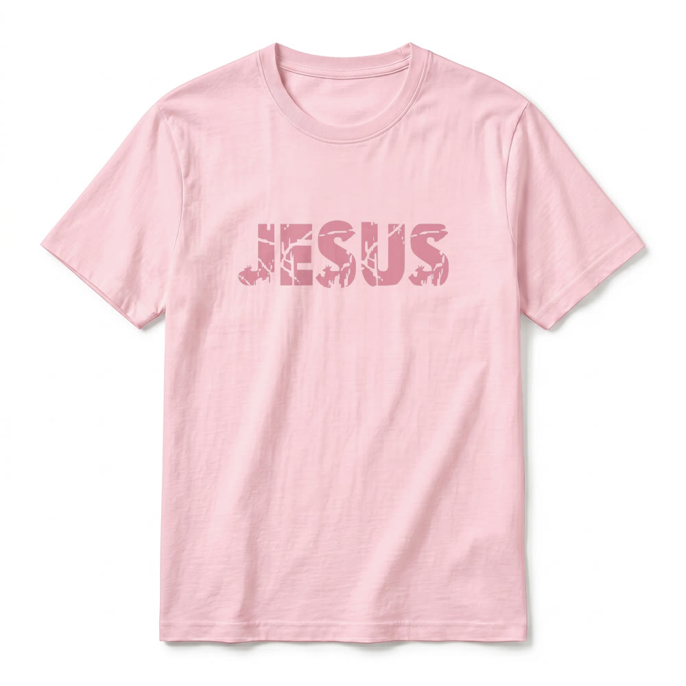 Christianartworkshop T-shirt à manches courtes premium "JÉSUS" Mountain Cross - image 26