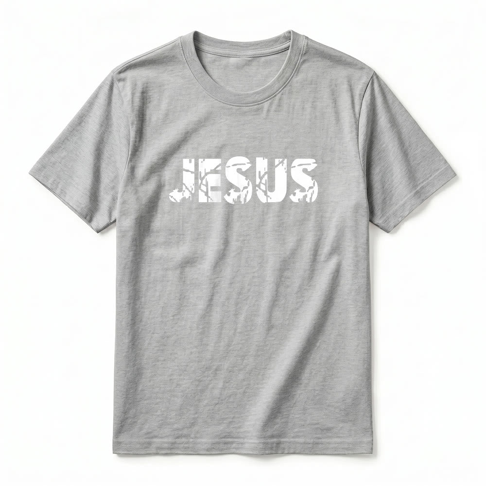 Christianartworkshop T-shirt à manches courtes premium "JÉSUS" Mountain Cross - image 20