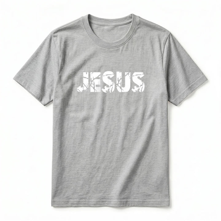 Christianartworkshop T-shirt à manches courtes premium "JÉSUS" Mountain Cross - image 20