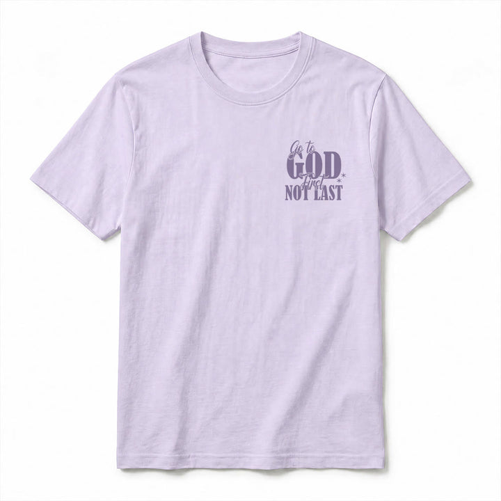 Christianartworkshop T-shirt premium à manches courtes « Va d’abord à Dieu » avec rappel de foi - image 20
