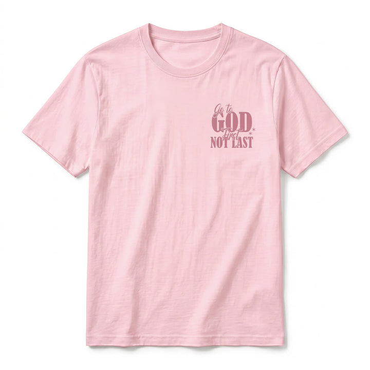 Christianartworkshop T-shirt premium à manches courtes « Va d’abord à Dieu » avec rappel de foi - image 29