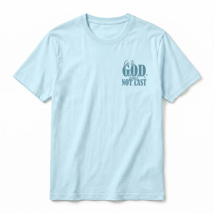 Christianartworkshop T-shirt premium à manches courtes « Va d’abord à Dieu » avec rappel de foi - image 18
