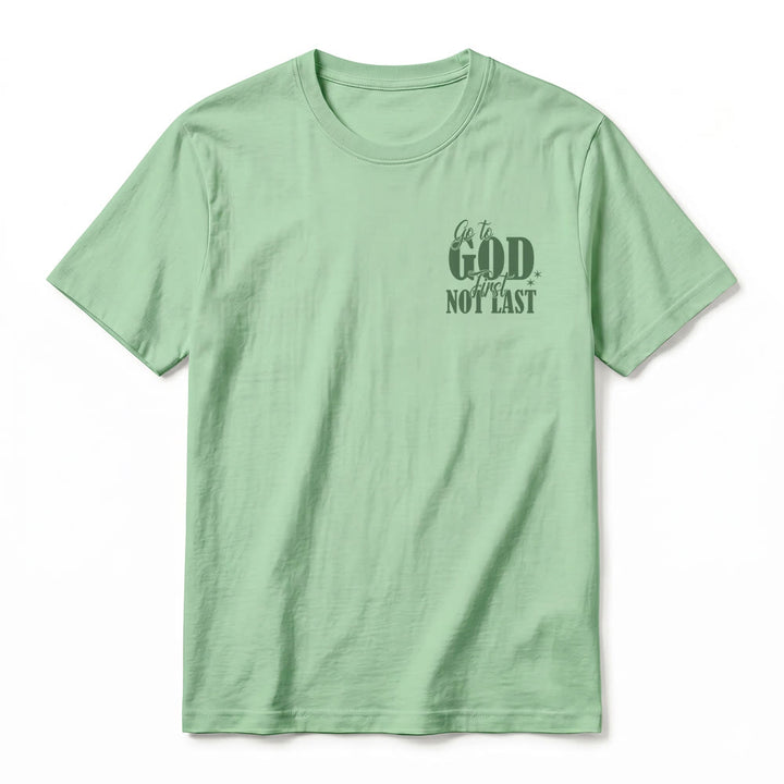 Christianartworkshop T-shirt premium à manches courtes « Va d’abord à Dieu » avec rappel de foi - image 26