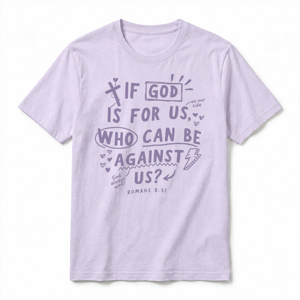 Christianartworkshop T-shirt premium à manches courtes « Si Dieu est pour nous, qui sera contre nous ? Romains 8:31 » - image 17