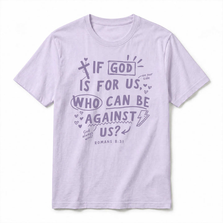 Christianartworkshop T-shirt premium à manches courtes « Si Dieu est pour nous, qui sera contre nous ? Romains 8:31 » - image 17