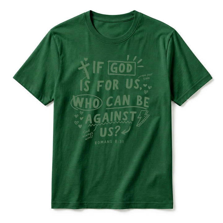 Christianartworkshop T-shirt premium à manches courtes « Si Dieu est pour nous, qui sera contre nous ? Romains 8:31 » - image 11