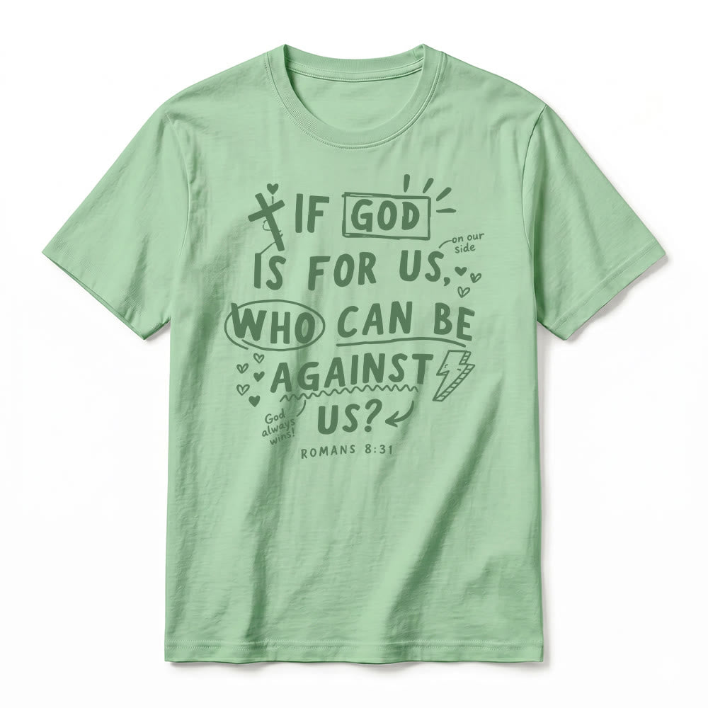 Christianartworkshop T-shirt premium à manches courtes « Si Dieu est pour nous, qui sera contre nous ? Romains 8:31 » - image 23