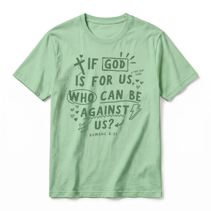 Christianartworkshop T-shirt premium à manches courtes « Si Dieu est pour nous, qui sera contre nous ? Romains 8:31 » - image 23