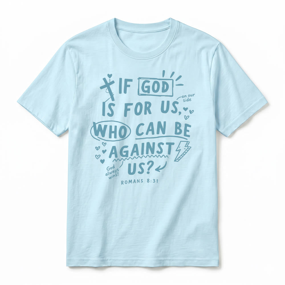 Christianartworkshop T-shirt premium à manches courtes « Si Dieu est pour nous, qui sera contre nous ? Romains 8:31 » - image 14