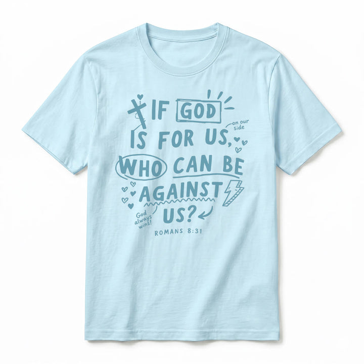 Christianartworkshop T-shirt premium à manches courtes « Si Dieu est pour nous, qui sera contre nous ? Romains 8:31 » - image 14