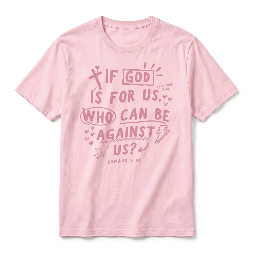Christianartworkshop T-shirt premium à manches courtes « Si Dieu est pour nous, qui sera contre nous ? Romains 8:31 » - image 26