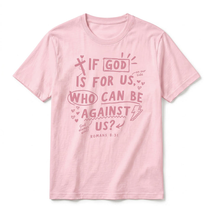 Christianartworkshop T-shirt premium à manches courtes « Si Dieu est pour nous, qui sera contre nous ? Romains 8:31 » - image 26