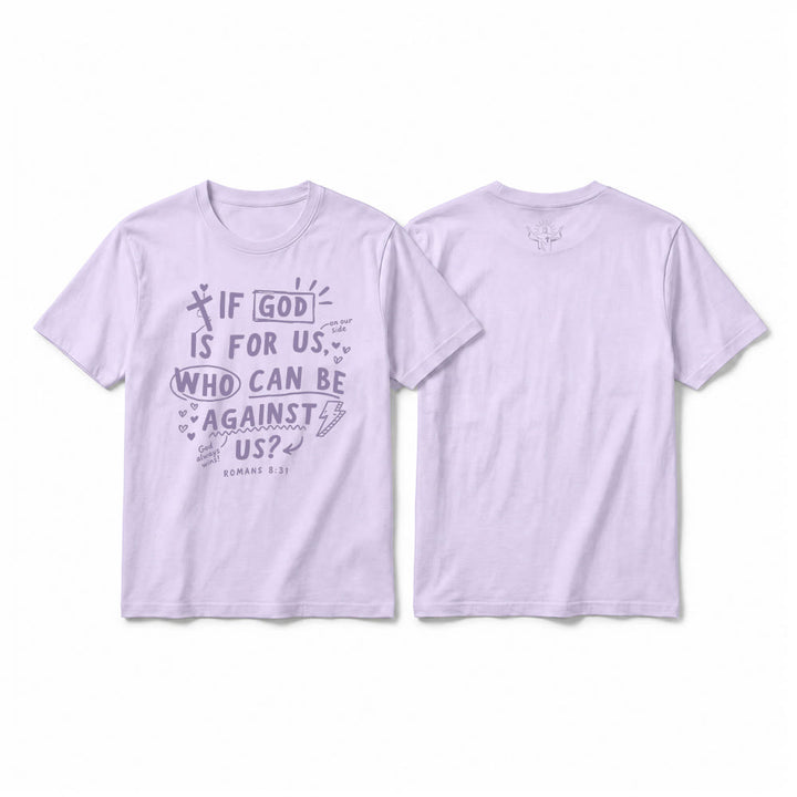 Christianartworkshop T-shirt premium à manches courtes « Si Dieu est pour nous, qui sera contre nous ? Romains 8:31 » - Violet - 2XL - image 16
