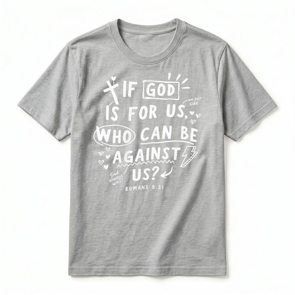 Christianartworkshop T-shirt premium à manches courtes « Si Dieu est pour nous, qui sera contre nous ? Romains 8:31 » - image 20