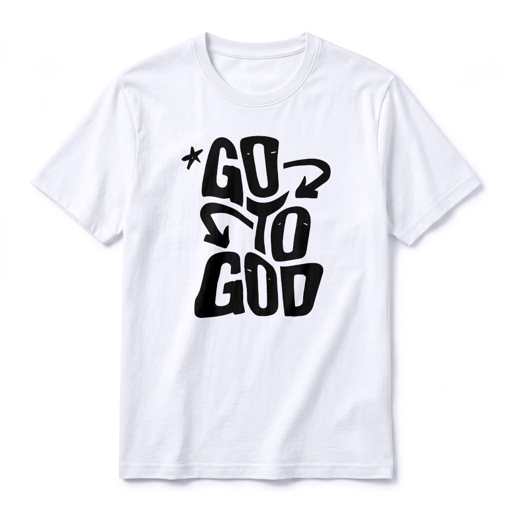 Christianartworkshop T-shirt premium à manches courtes « Va à Dieu » avec accent étoile - image 8