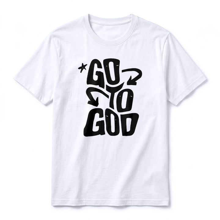 Christianartworkshop T-shirt premium à manches courtes « Va à Dieu » avec accent étoile - image 8
