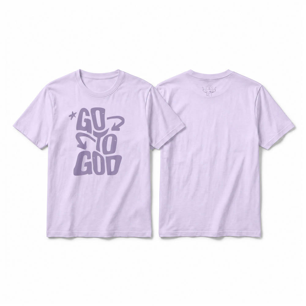 Christianartworkshop T-shirt premium à manches courtes « Va à Dieu » avec accent étoile - Violet - 2XL - image 16
