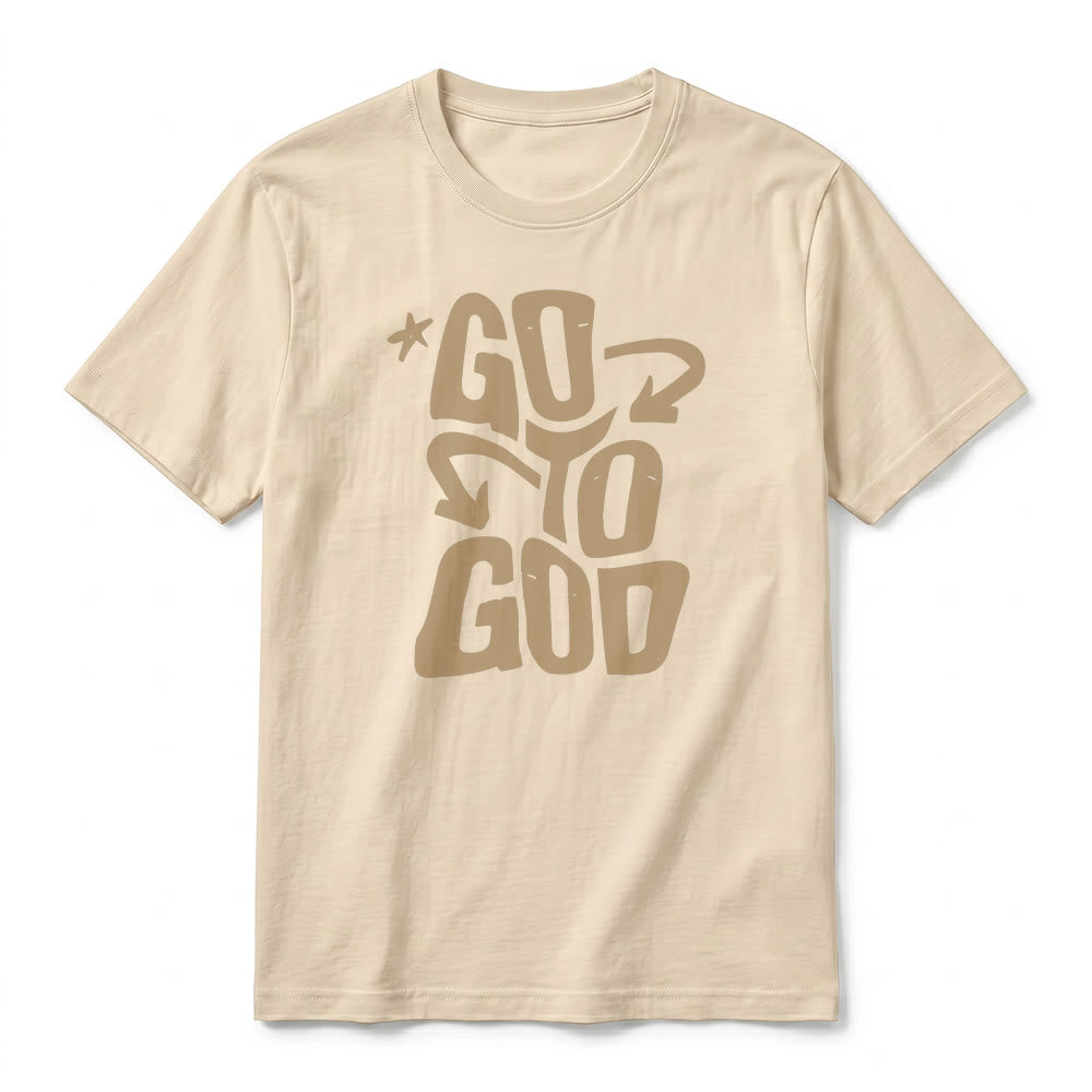 Christianartworkshop T-shirt premium à manches courtes « Va à Dieu » avec accent étoile - image 5