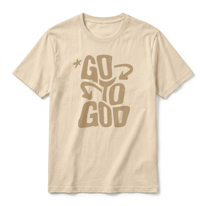 Christianartworkshop T-shirt premium à manches courtes « Va à Dieu » avec accent étoile - image 5