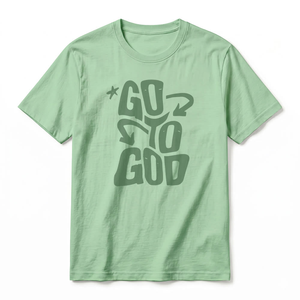 Christianartworkshop T-shirt premium à manches courtes « Va à Dieu » avec accent étoile - image 23