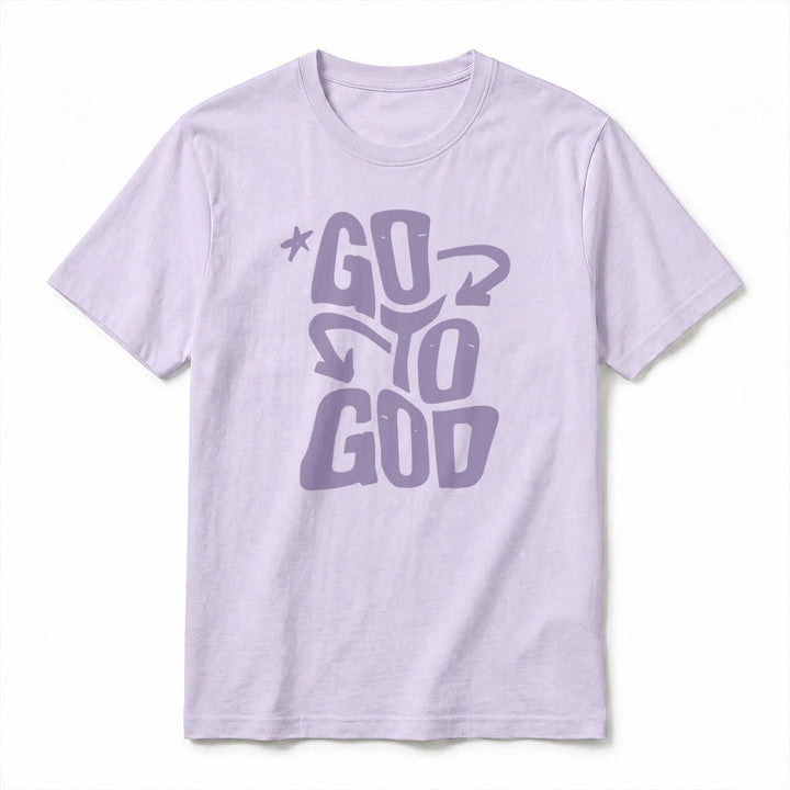 Christianartworkshop T-shirt premium à manches courtes « Va à Dieu » avec accent étoile - image 17