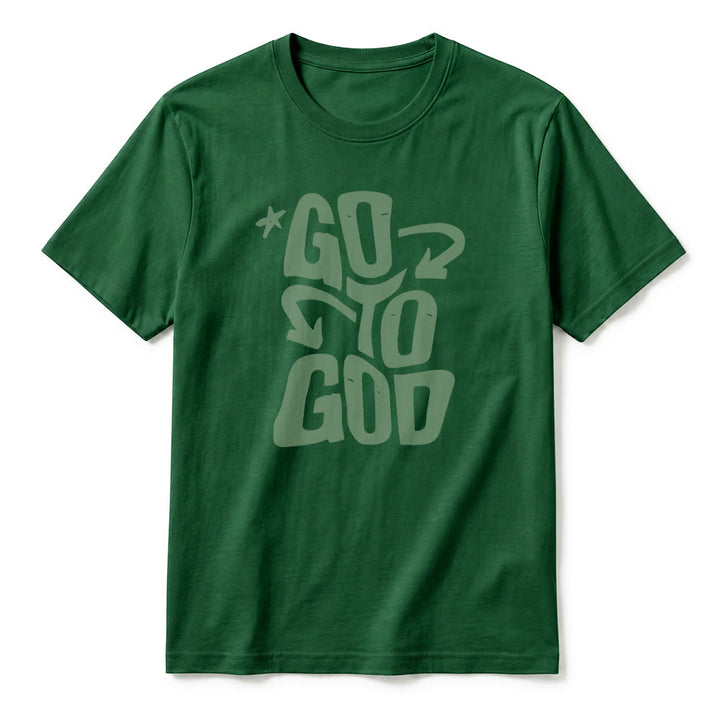 Christianartworkshop T-shirt premium à manches courtes « Va à Dieu » avec accent étoile - image 11