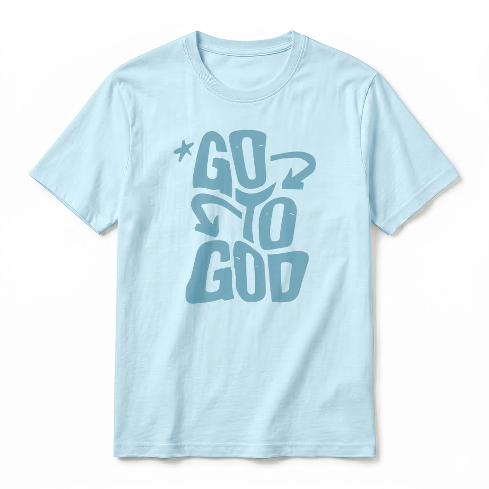 Christianartworkshop T-shirt premium à manches courtes « Va à Dieu » avec accent étoile - image 14