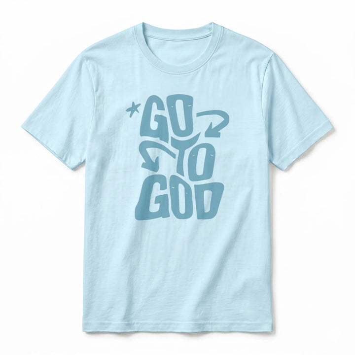 Christianartworkshop T-shirt premium à manches courtes « Va à Dieu » avec accent étoile - image 14